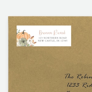 A Little Pumpkin Return Address Label, Fall Pumpkins Address Label, Instant Digital or Printed, BA-8223