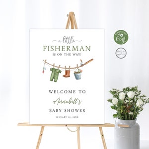 Cododia 10 Pieces Gone Fishing Party Decorations Signs Little Fisherman Cutouts The Big One Party Directional Welcome Door Banner For Kids Baby Shower