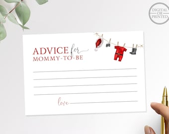 Santa Baby Shower Advice Cards, Christmas Advice for Mommy-to-be, 4x6 Cards, Instant Digital or Printed, BA-71923