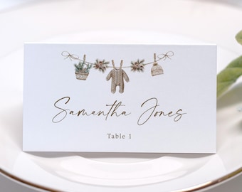 Winter Baby Shower Place Card, Baby It's Cold Baby Shower Food Tent, Instant Editable Digital or Printed, BA9425