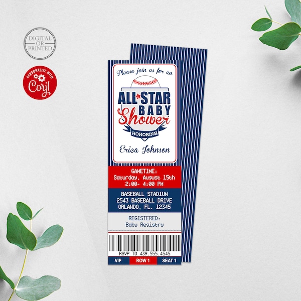 Baseball Ticket Etsy