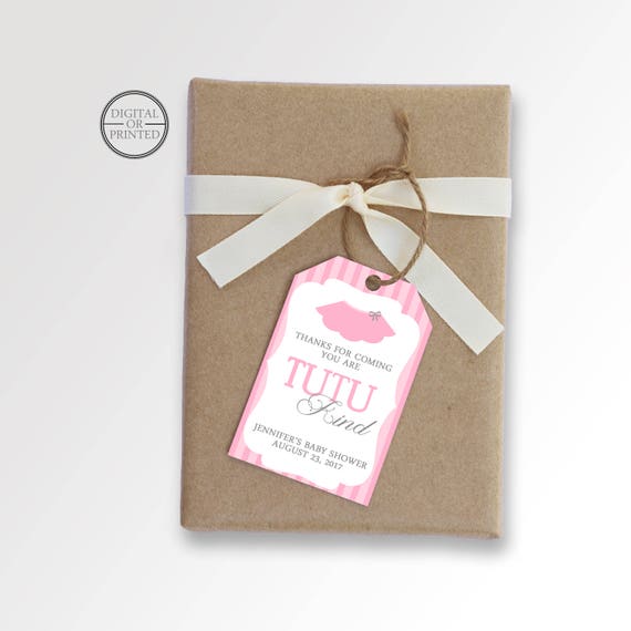 Tutu Cute Favor Tags Baby Shower Tag