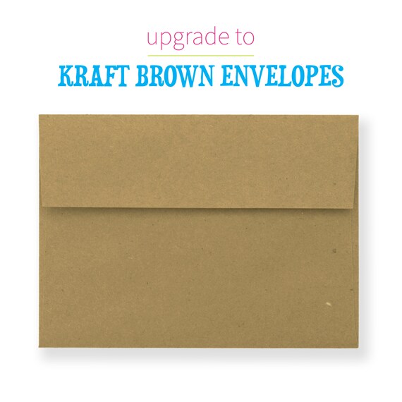 Kraft Paper Brown Envelopes Upgrade | A7 Envelopes | Peel and Stick Envelopes | Matte Kraft Brown | 5x7 Il_570xn