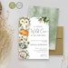Greenery Woodland Animal Baby Shower Invitation | Wild One is on the Way Baby Shower Invite | Digital or Printed