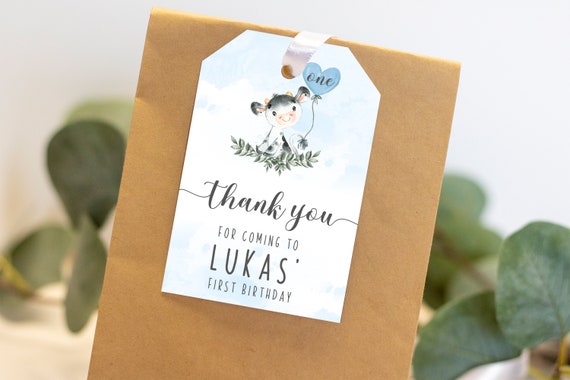 Cow Birthday Favor Tags | Holy Cow 1st Birthday Favor Tag | Printable or Printed Il_570xn