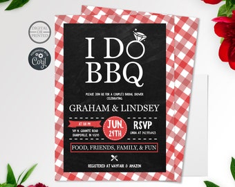 I Do BBQ Bridal Shower Invitation | Couples Bridal Shower Invitation | BBQ Wedding Shower Invitation | BBQ Bridal Shower Invitation | Summer