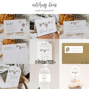 Winter Baby Shower Invitation Template, Baby it's Cold Outside Invite, Gender Neutral, Instant Digital or Printed, BA9425 Bild 4