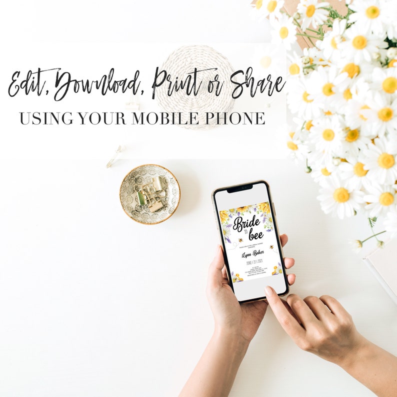 Bee Bridal Shower Invitation | Bride to bee Bridal Shower Invite | Printed or Digital image 7