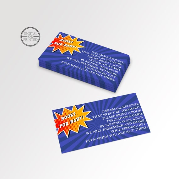 Comic Book Request | Super Baby Book Request | Books for Baby Insert | Babies Library Insert | Printed | Printable Il_570xn