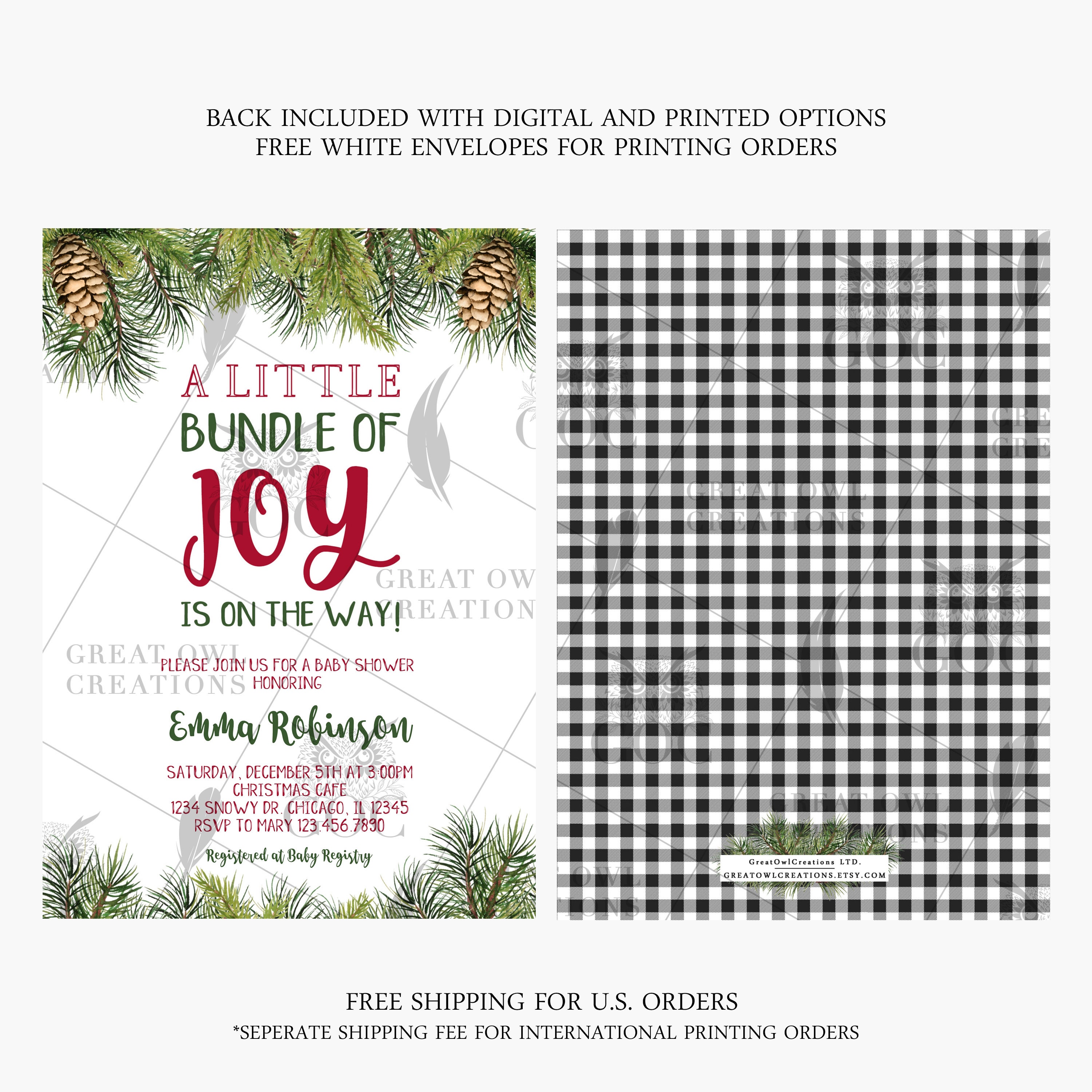 A Little Bundle of Joy Baby Shower Invitation - Etsy