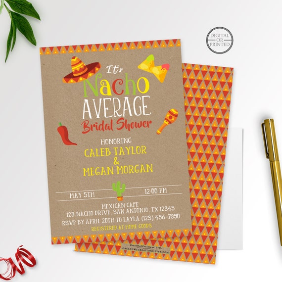 Fiesta Bridal Shower Invitation Nacho Average Bridal Shower
