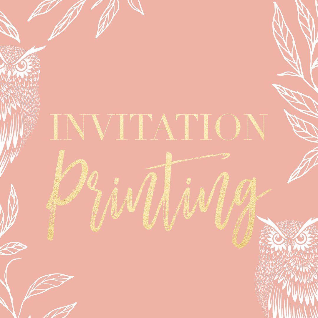 Printing Invitations, Printing Service Etsy