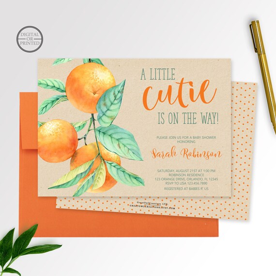 little cutie baby shower invitations