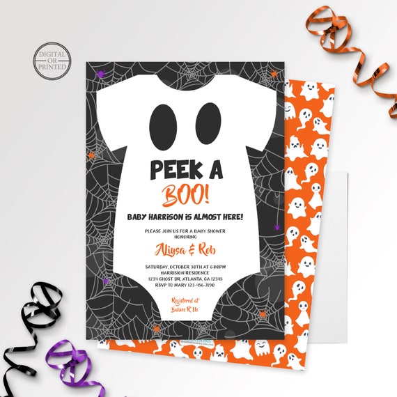 Peek a Boo Ghost Baby Shower Invitation Il_570xn