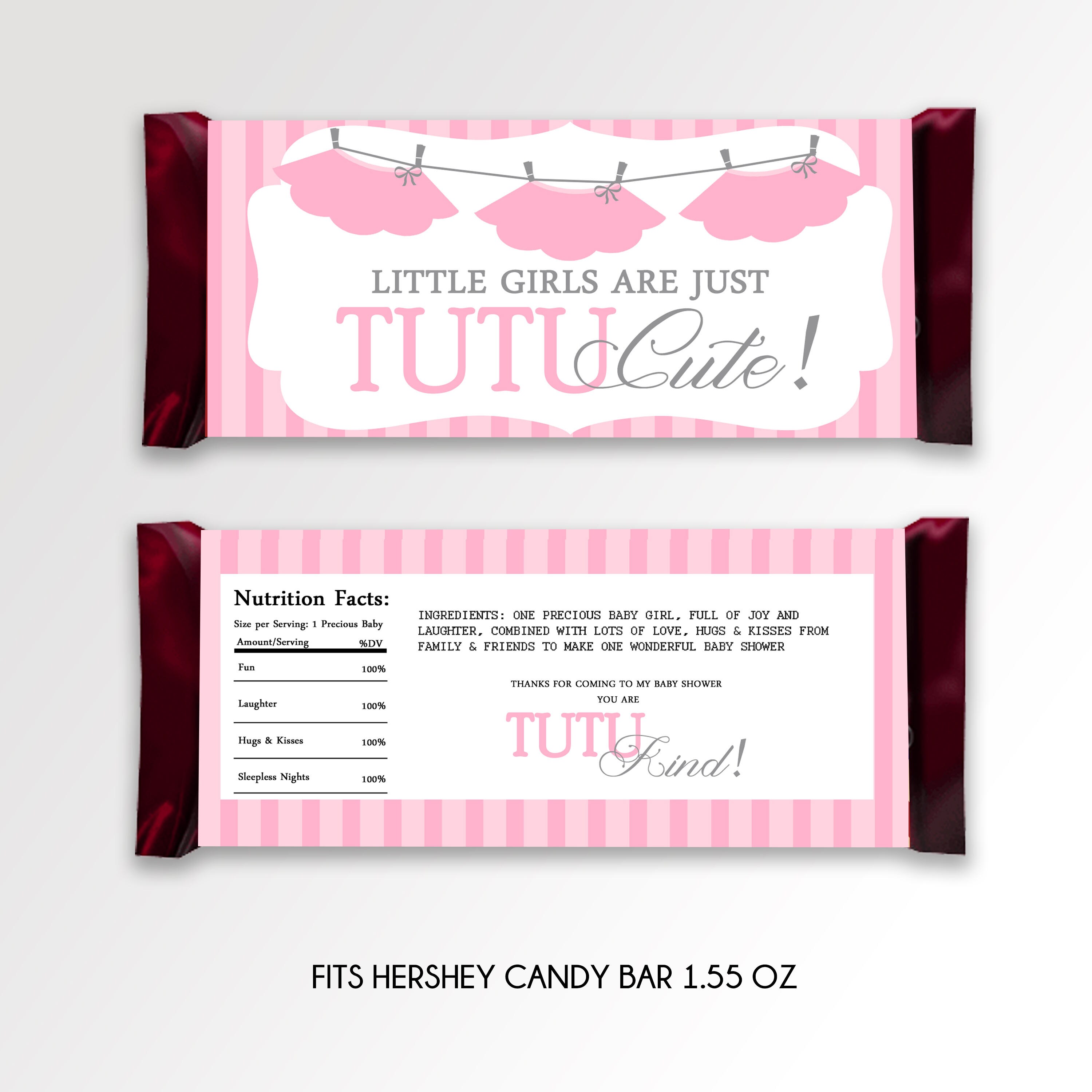 Tutu Cute Candy Bar Wrappers | Candy Wrappers | Printable Party ...