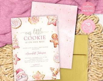 Gingerbread Baby Shower Invitation, Little Cookie Baby Shower Invite, Instant Digital or Printed, BA102623