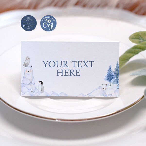Winter Place Cards - Etsy