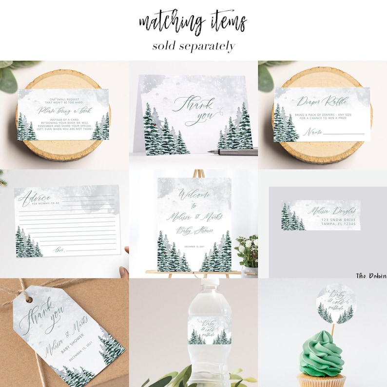 Baby it's Cold Outside Baby Shower Invitations | Winter Baby Shower Invite | Gender Neutral | Digital or Printed image 4