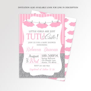 Tutu Cute Diaper Raffle Card | Baby Shower Diaper Raffle | Tutu Theme Diaper Raffle Card | Raffle Card | Printable bild 2