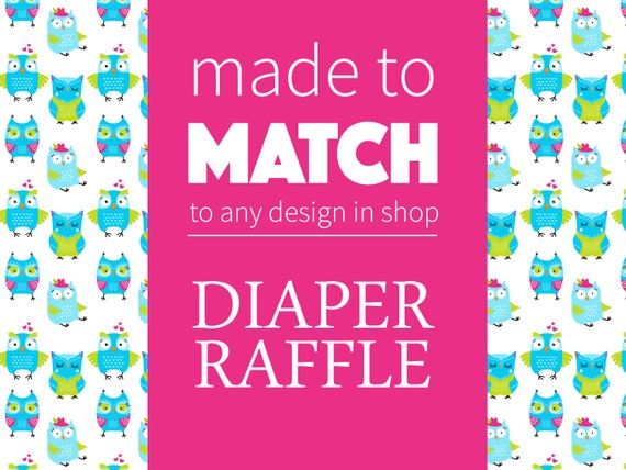 Matching Diaper Raffle Tickets, Matching Baby Shower Diaper Raffle, Diaper Ticket, Diaper Raffle Insert, Digital or Printed Il_570xn