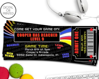 arcade tickets etsy