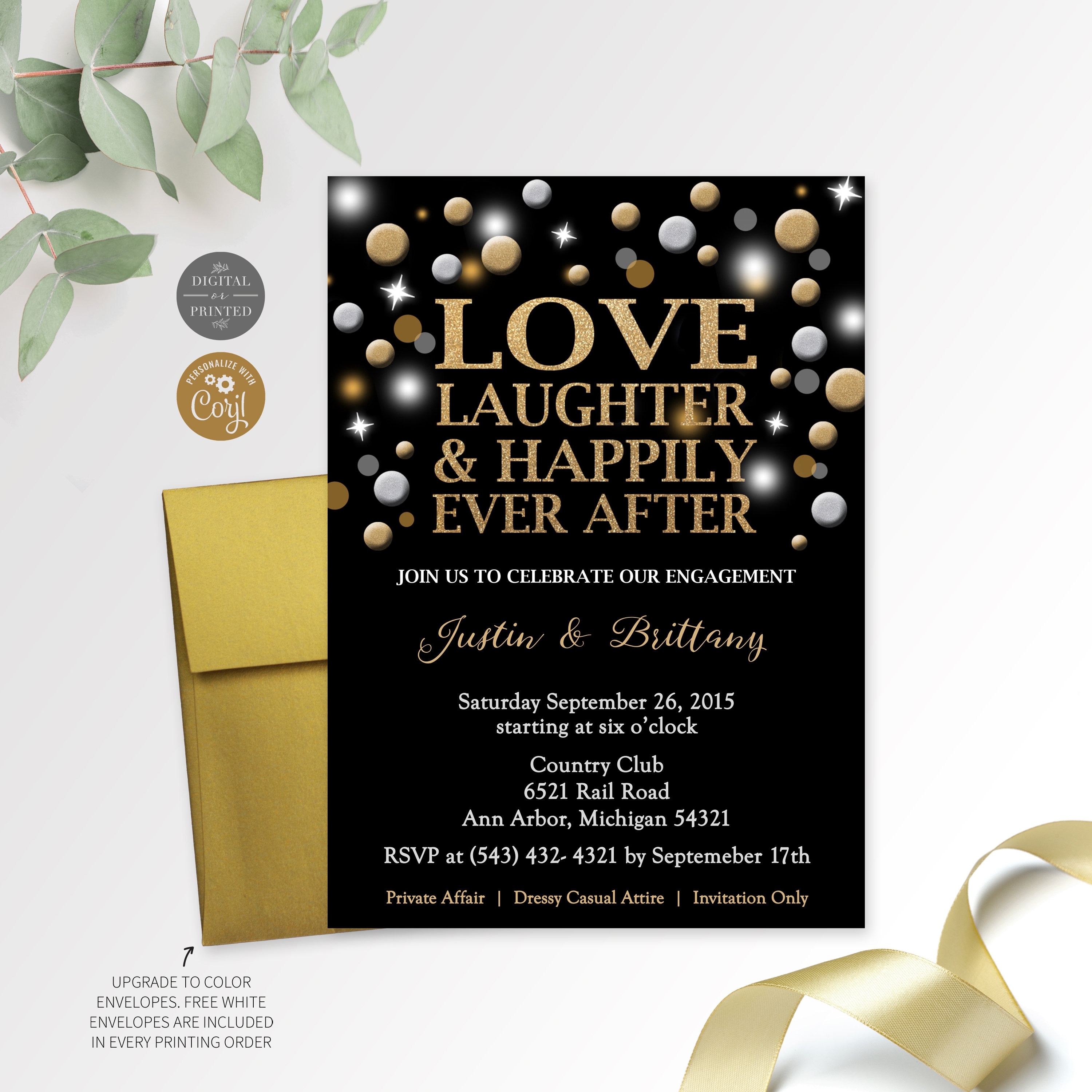 engagement party dress code invitation OSTTY main image 1