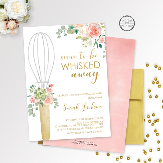 Kitchen Bridal Shower Invitation | Soon to Be Whisked Away | Printed or Digital Il_570xn