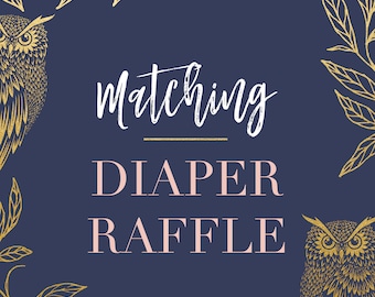 Matching Diaper Raffle Tickets, Matching Baby Shower Diaper Raffle, Diaper Ticket, Diaper Raffle Insert, Digital or Printed