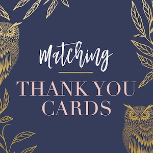 Matching Thank You Cards, Matching Party Coordinates, Digital or Printed