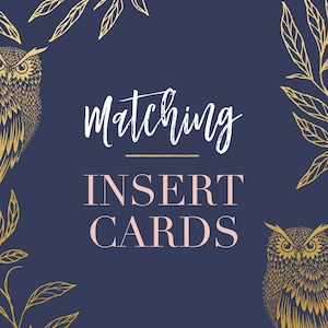 Matching Custom Insert Cards | Digital or Printed
