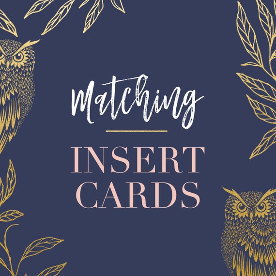 Matching Custom Insert Cards | Digital or Printed Il_570xn