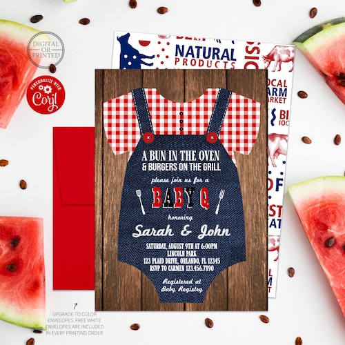 Paper & Party Supplies BabyQ Shower BabyQ Invitation Baby Shower