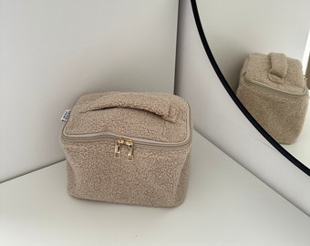 Trousse "Teddy Travel" | Accessori da viaggio | Borsa per orsacchiotti | beige | Accessori da viaggio | borsa fatta a mano | 22x16x14 cm