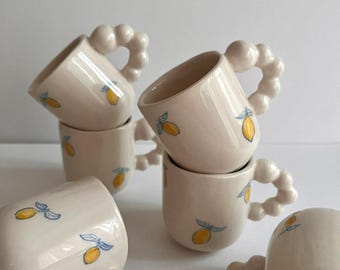 Ceramic mug "Lemon Curd" | Mug | Handmade mug | Cup | Coffee mug | Ceramic | Gift idea | Lemon pattern | Lemon | 200ml