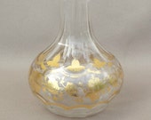 French Antique Baccarat Saint Louis Gilt Crystal Decanter Bottle - Perfume Bottle 19th.c - Crystal Carafe