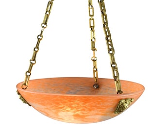 French Antique Hanging Chandelier Glass Paste 1920, Ceiling light Home Gift