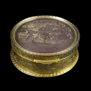 Vintage French Jewelry box Gilded Brass Copper, Gift for her