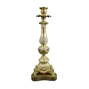 Französischer antiker Bronze Kerzenständer, Cottage Home, französischer Kerzenhalter