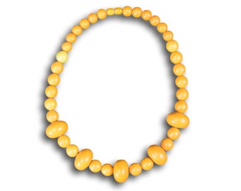 Collar de cuentas de baquelita genuina francesa Art Déco 82g