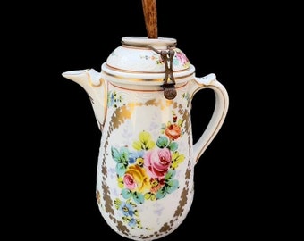 French Antique Porcelain chocolate pot - 1930