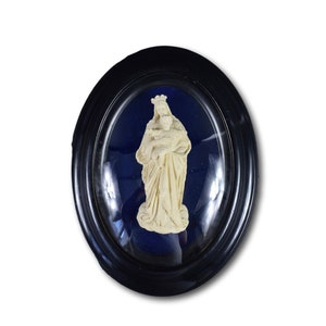 Madonna and Child Mary Wall Frame Meerschaum Vintage