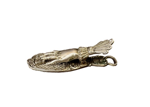 French Antique Nickel-plated Bronze Money Clip - image 1