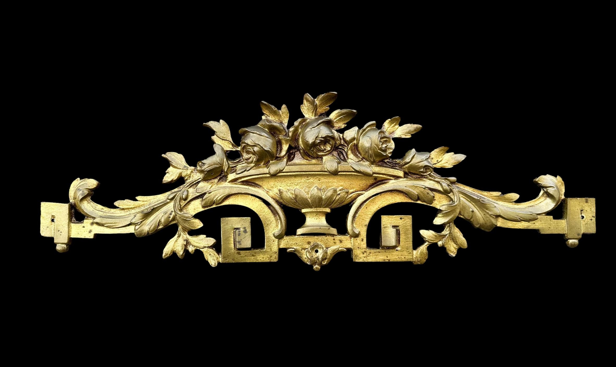 Antique French Bronze Pediment Furniture Hardware French Etsy