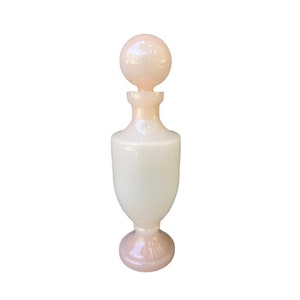 1960&#39;s Vintage French Pink Opaline Perfume Bottle Gift Bathroom