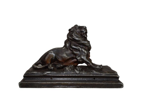 Lion Of Belfort Statue French Vintage Lion Paperweight Lion Etsy