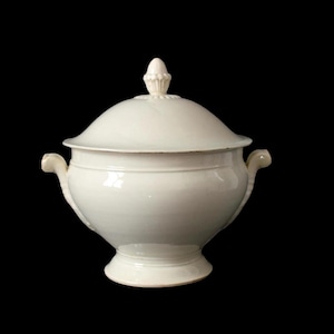 French Antique Shabby Chic Covered Serving Tureen