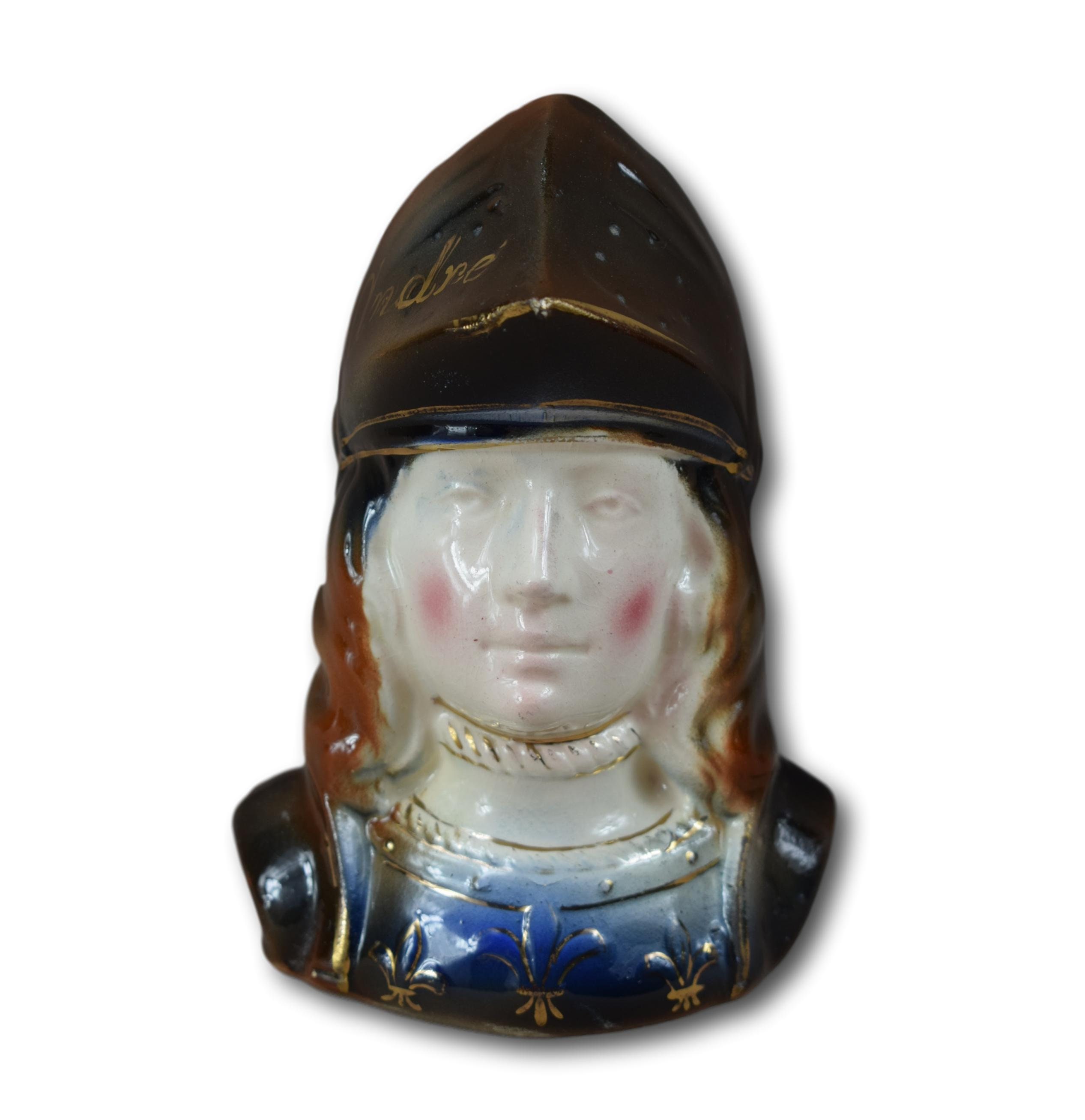 Français Ancien Sainte Jeanne d'arc Barbotine Encore Banque, Accessoire de Bureau Figuratives Penny 