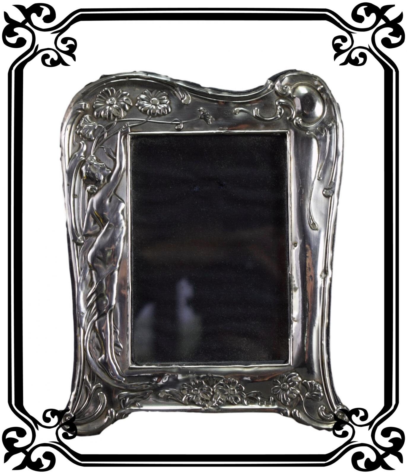 Vintage Français Antique Rare Art Nouveau Silver Anglais Photo Frame 1