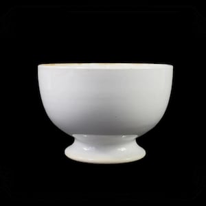 Creil & Montereau Large Antique French Bowl White Enamelled Faience