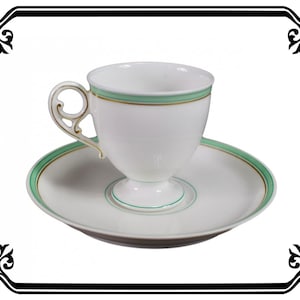 French Porcelain Cup and Saucer Paris 19th Saint Honoré Paris N1